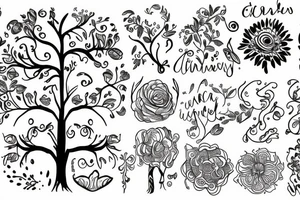 Tree Morphing into Flowers tattoo idea