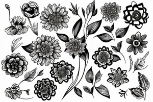 Flowers Morphing tattoo idea