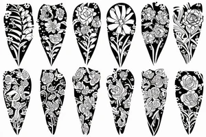 Flowers Morphing tattoo idea