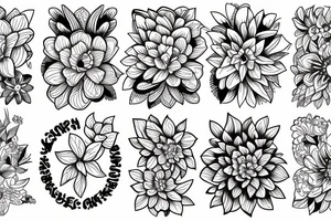 Flowers Morphing tattoo idea