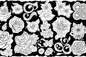Flowers Morphing tattoo idea