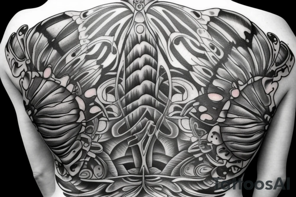 Butterfly Back Piece tattoo idea