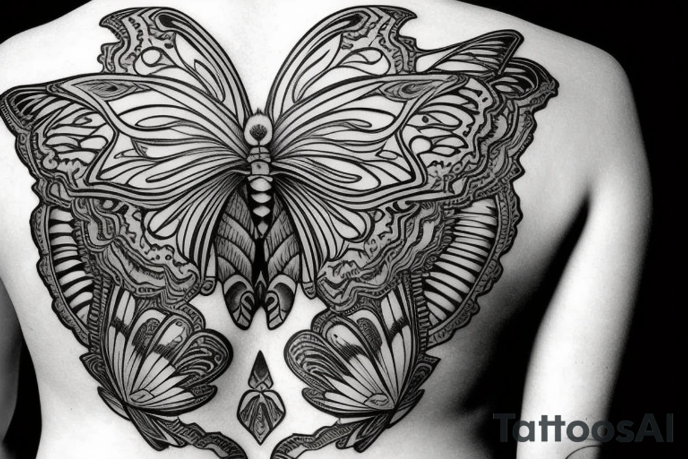 Butterfly Back Piece tattoo idea