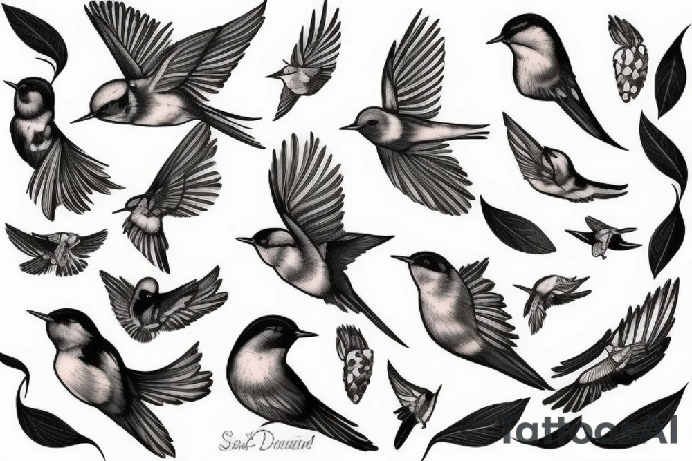 swallow bird tattoo idea