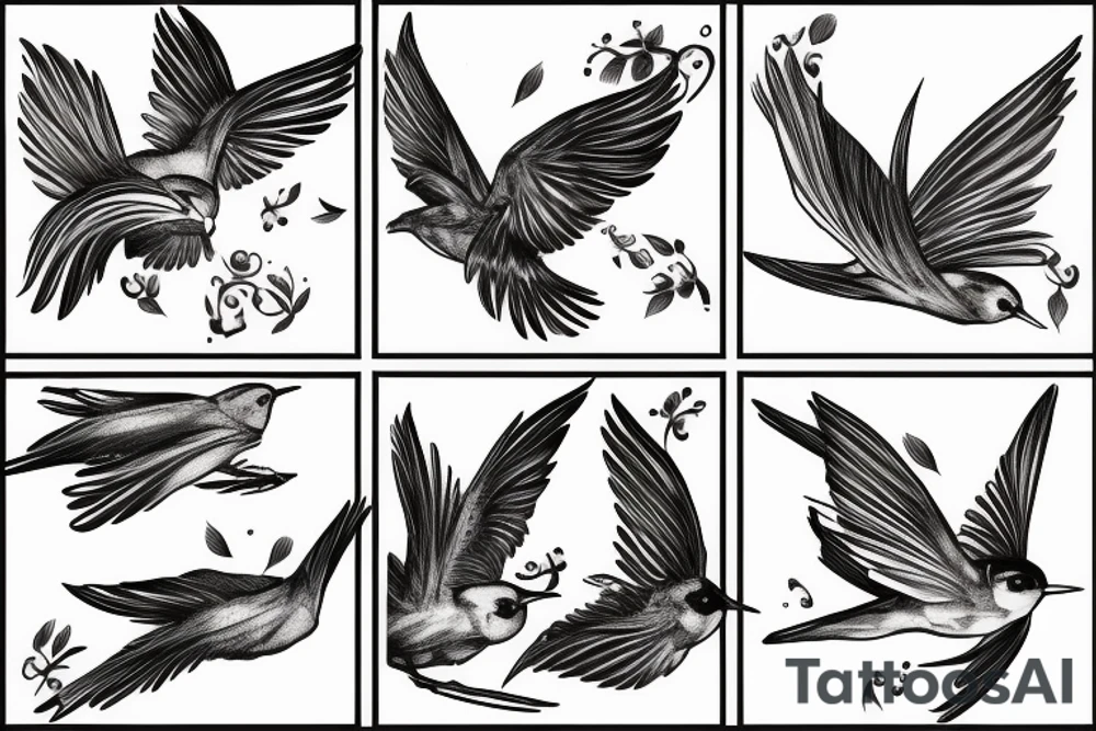 swallow bird tattoo idea