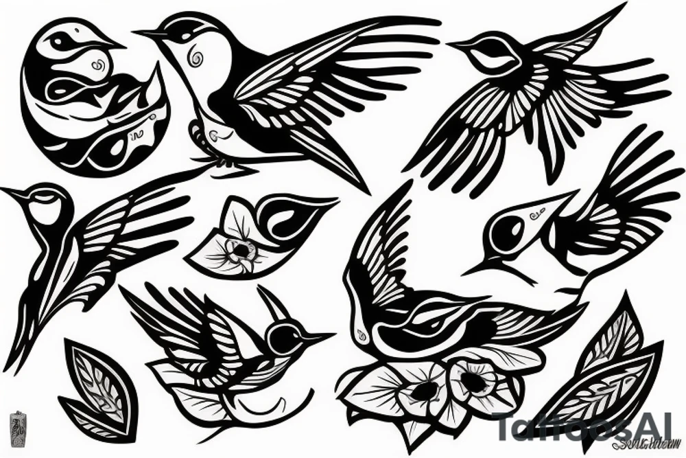 swallow bird tattoo idea