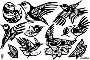 swallow bird tattoo idea