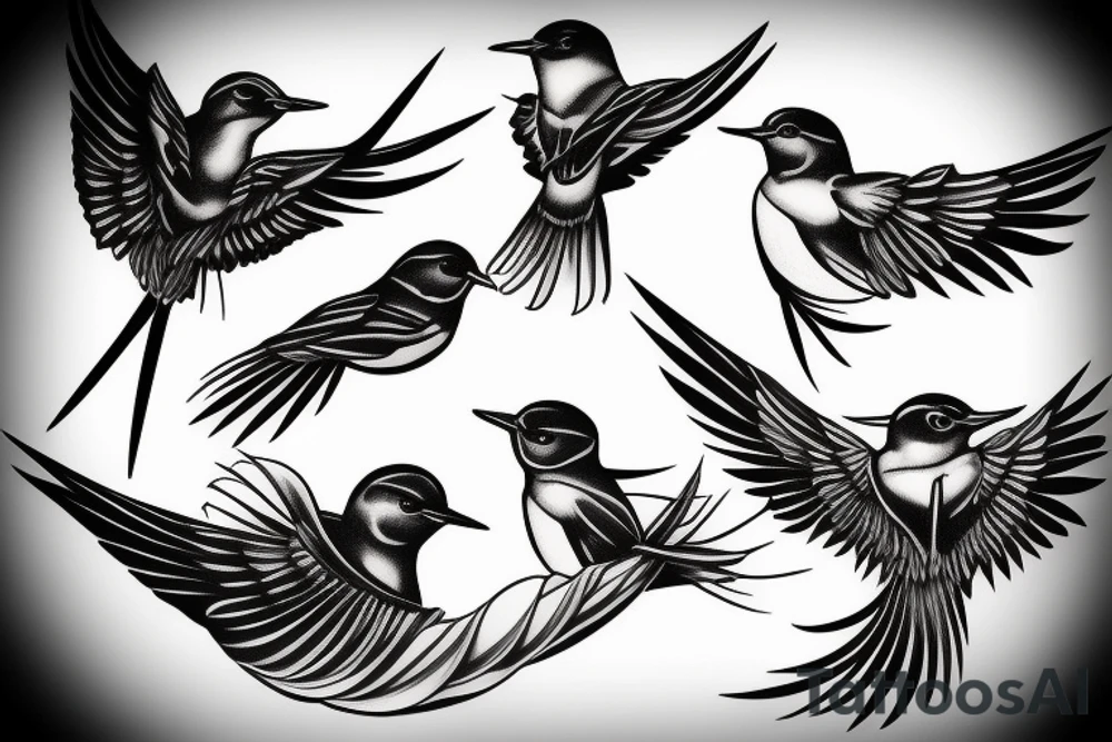 swallow bird tattoo idea