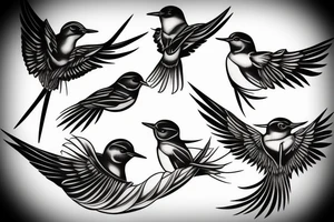 swallow bird tattoo idea