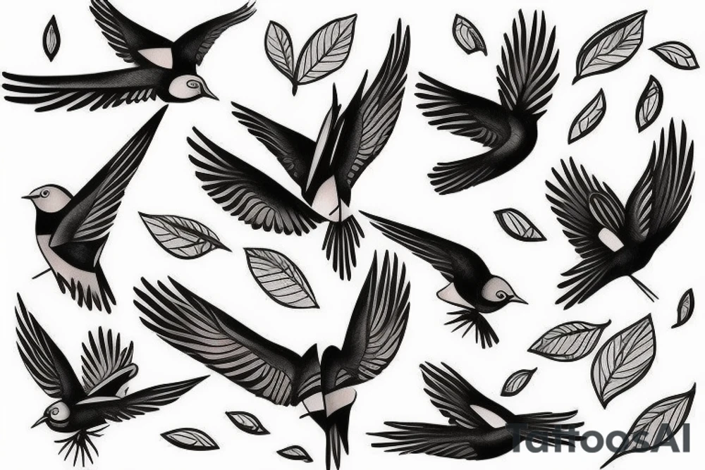 swallow bird tattoo idea