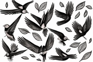 swallow bird tattoo idea
