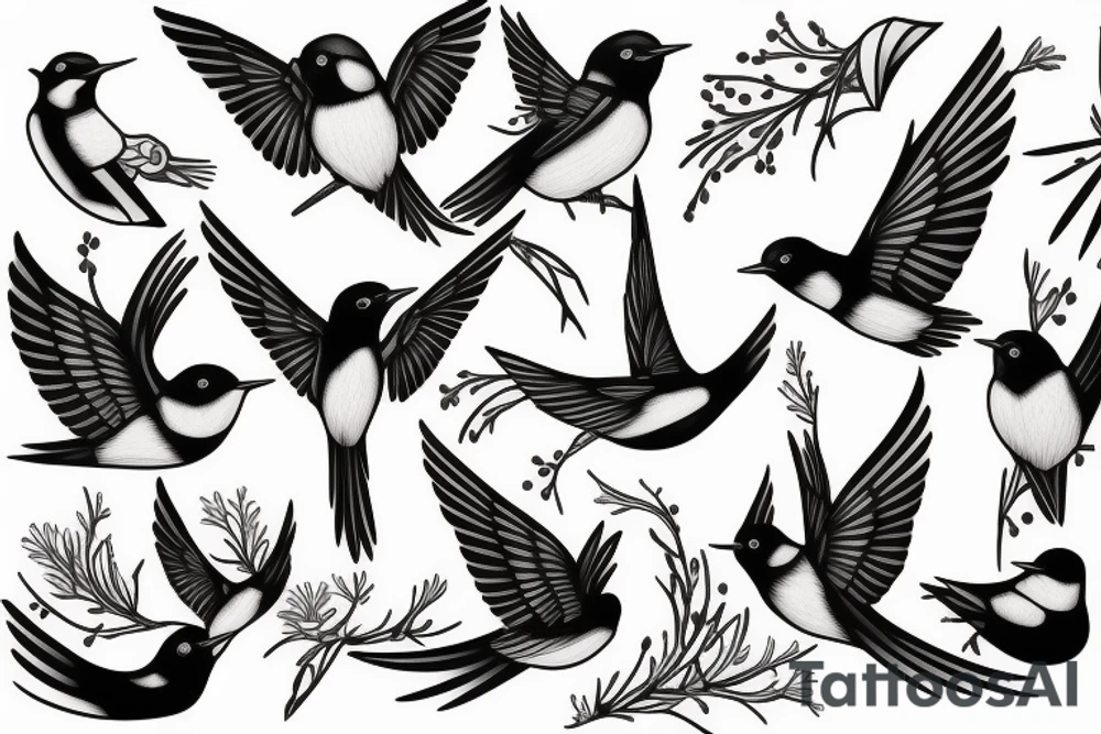swallow bird tattoo idea