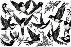 swallow bird tattoo idea