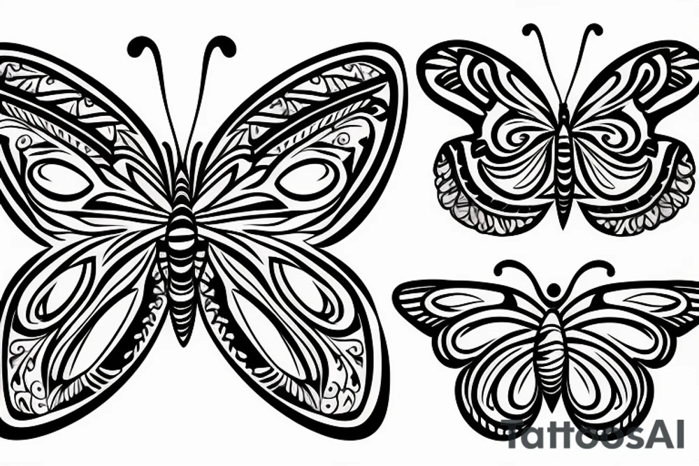 swooping butterfly tattoo idea