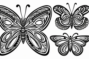 swooping butterfly tattoo idea