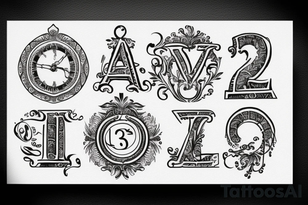 Roman numerals 3 tattoo idea