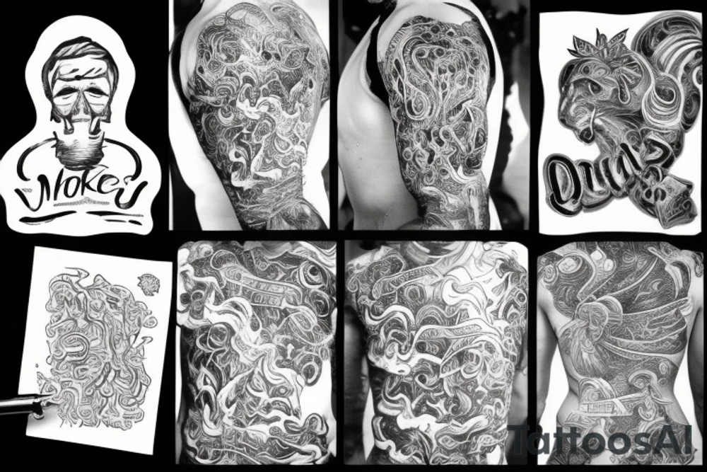 Douglas writing in smoke tattoo idea