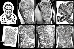Douglas writing in smoke tattoo idea