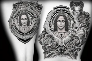 Sacred heart tiger tattoo idea