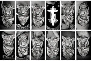 Sacred heart tiger tattoo idea
