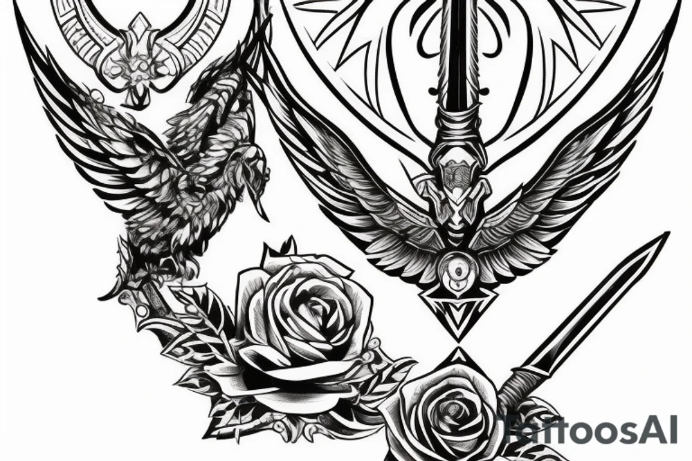 Valkyrie sword
symmetrical
clean tattoo idea