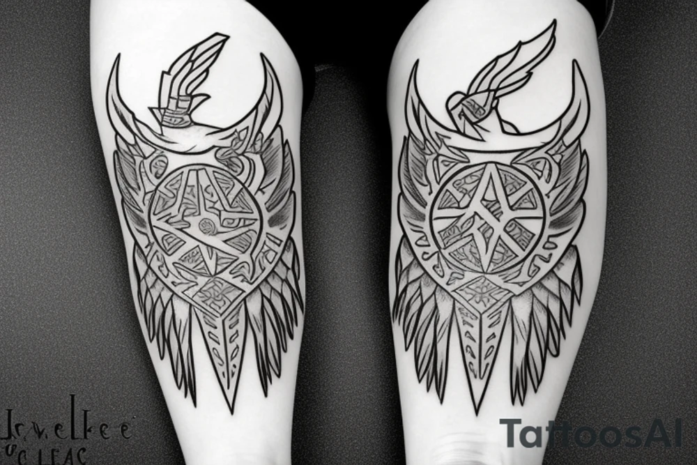 Valkyrie sword
symmetrical
clean tattoo idea