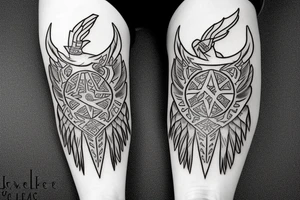 Valkyrie sword
symmetrical
clean tattoo idea