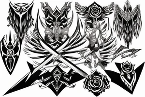 Valkyrie sword
symmetrical
clean tattoo idea