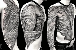 archangel with a sword tattoo idea
