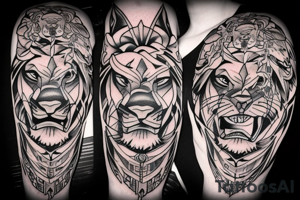 lion face with a sword going through it
old school
traditional flash design tattoo idea lion face with a sword going through it
old school
traditional flash design tattoo idea