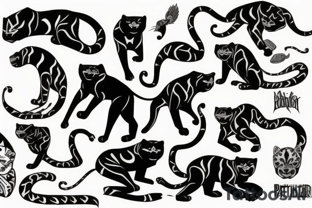 American traditional panther
full body tattoo idea