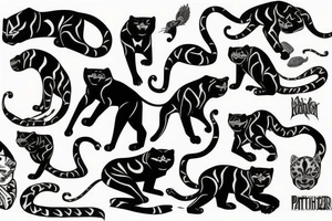 American traditional panther
full body tattoo idea
