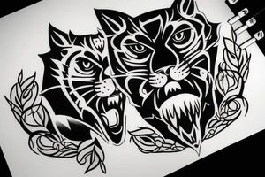 American traditional panther
full body tattoo idea