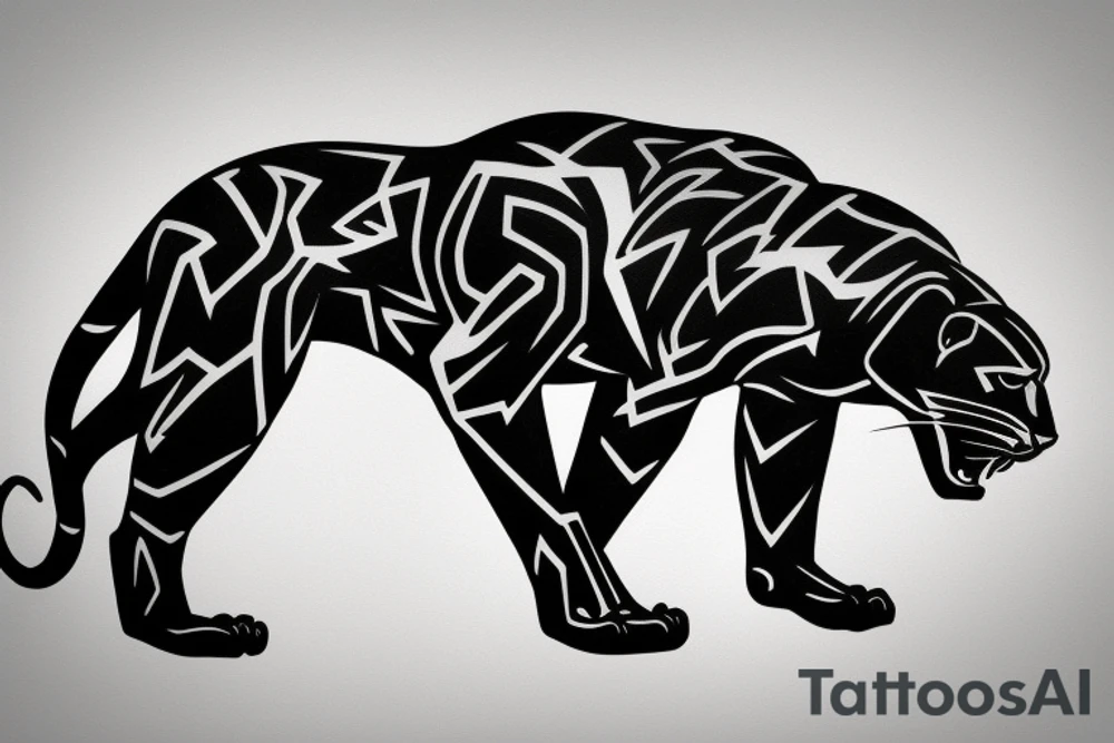 American traditional panther
full body tattoo idea