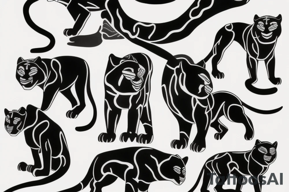 American traditional panther
full body tattoo idea