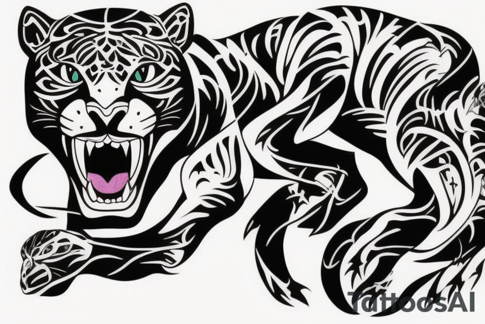 American traditional panther
full body tattoo idea