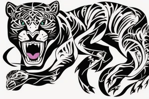 American traditional panther
full body tattoo idea