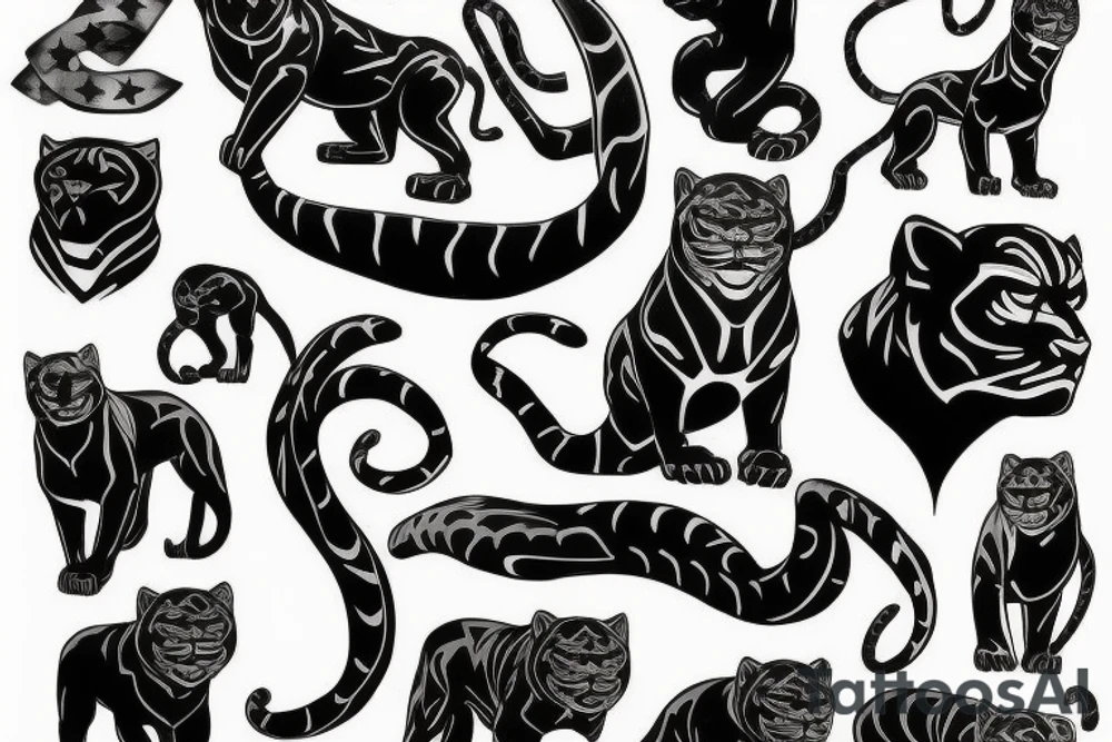 American traditional panther
full body tattoo idea