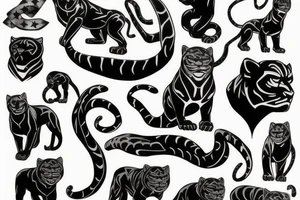 American traditional panther
full body tattoo idea
