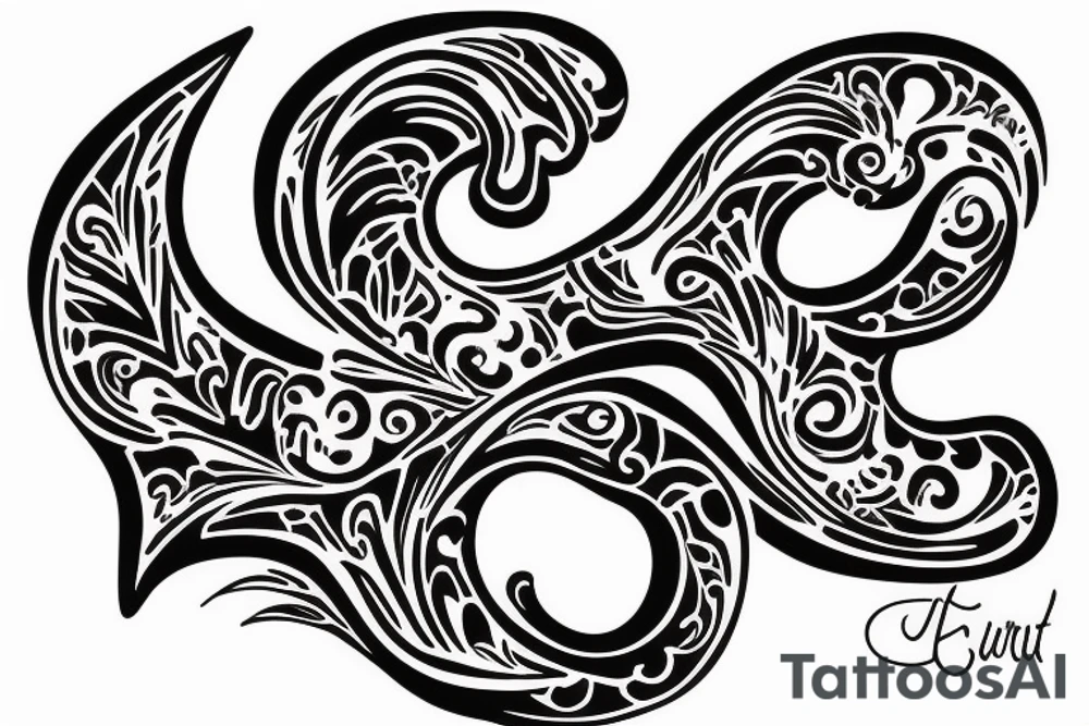 "Jacinta" in cursive writing tattoo idea