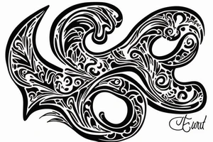 "Jacinta" in cursive writing tattoo idea