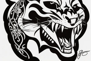 Traditional old school panther
flash tattoo
full body tattoo idea