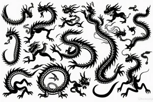 chinese zodiac dragon with virgo zodiac tattoo idea