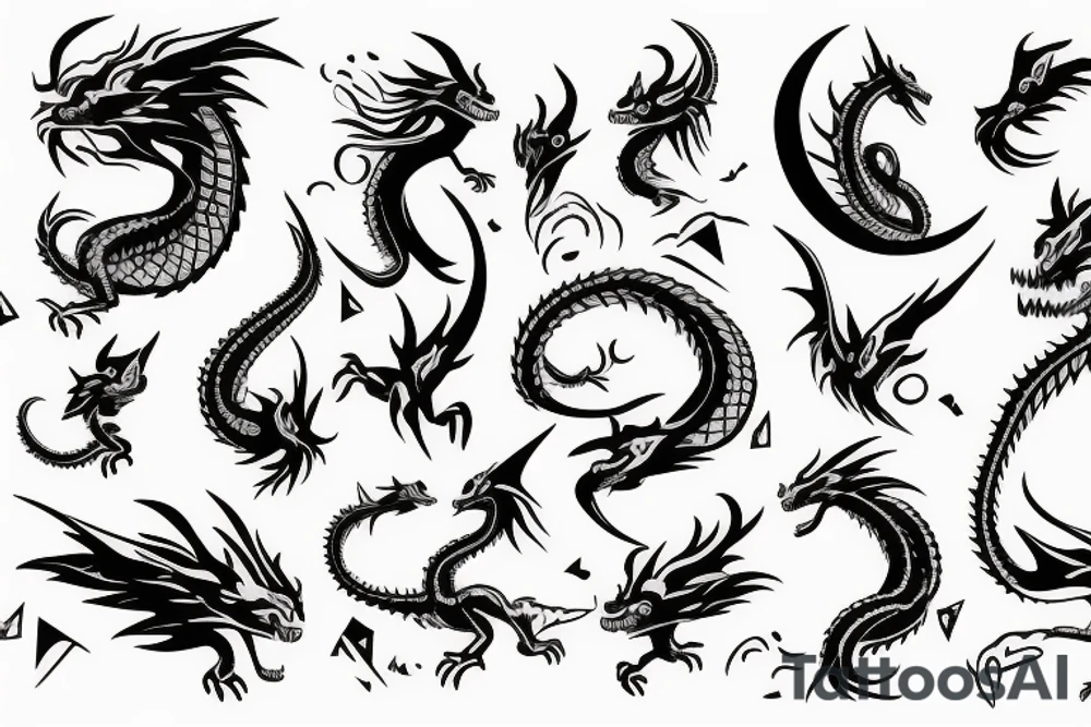virgo dragon tattoo idea
