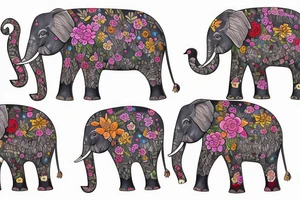Elephant and flowers that symbolize remembrance for the young women kidnapped and still missing full leg tattoo tattoo idea