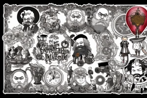 Steampunk Karl Marx tattoo idea