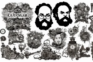 Steampunk Karl Marx tattoo idea
