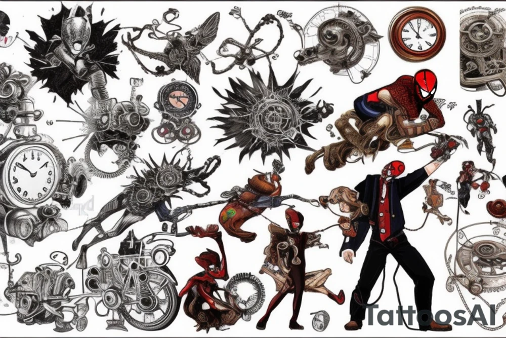 Steampunk Spiderman tattoo idea