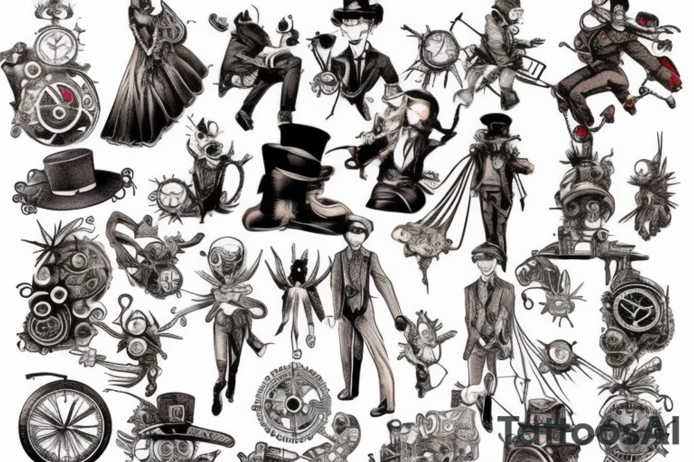 Steampunk Spiderman tattoo idea