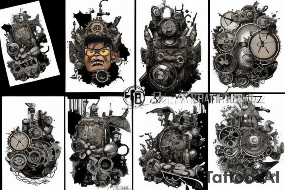 Steampunk Hulk tattoo idea